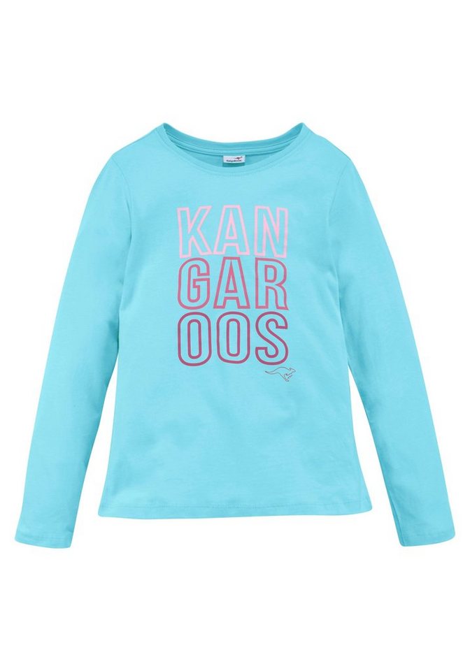 KangaROOS Langarmshirt Langarm, taillierter Schnitt, mit Logodruck, Rundhalsausschnitt – Bild 5 von 5