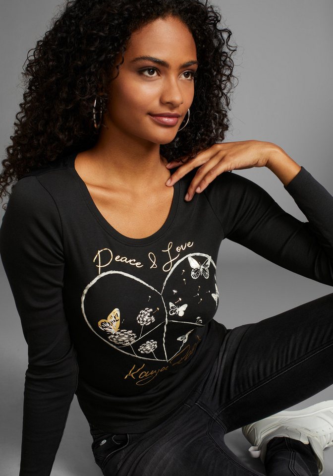 KangaROOS Langarmshirt mit Herz-Print – Bild 3 von 5