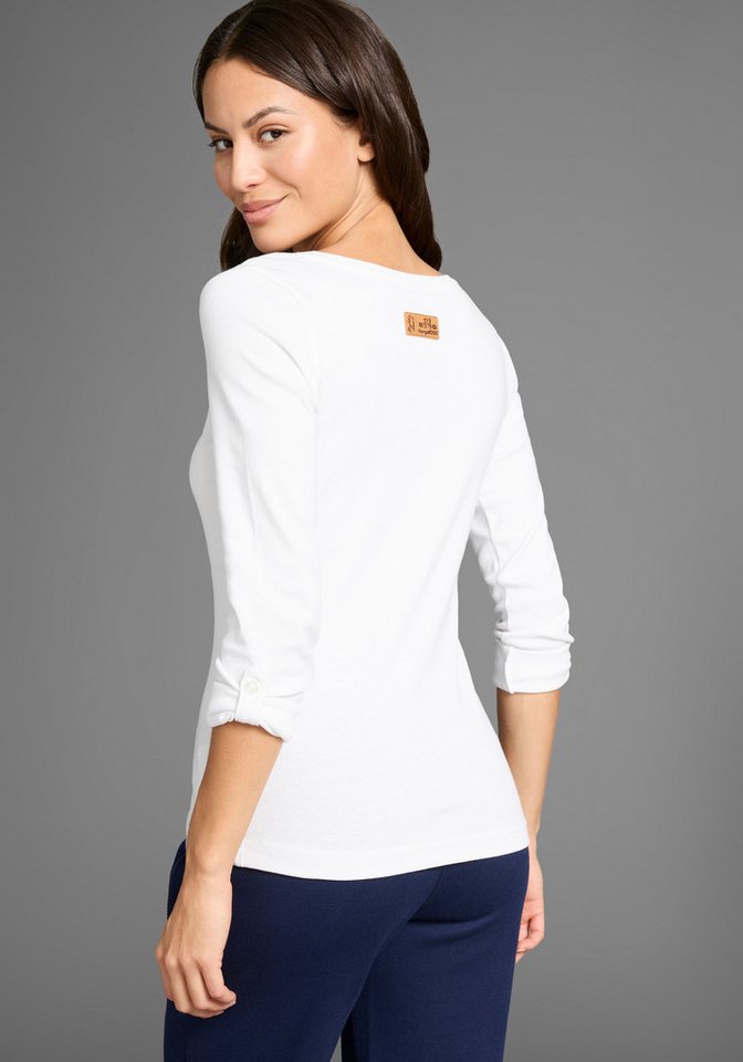KangaROOS Langarmshirt mit Krempelärmeln, sehr figurbetont, aus Rippware – Bild 2 von 5