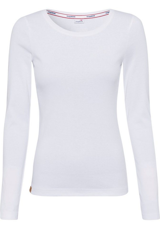 KangaROOS Langarmshirt mit Krempelärmeln, sehr figurbetont, aus Rippware – Bild 5 von 5