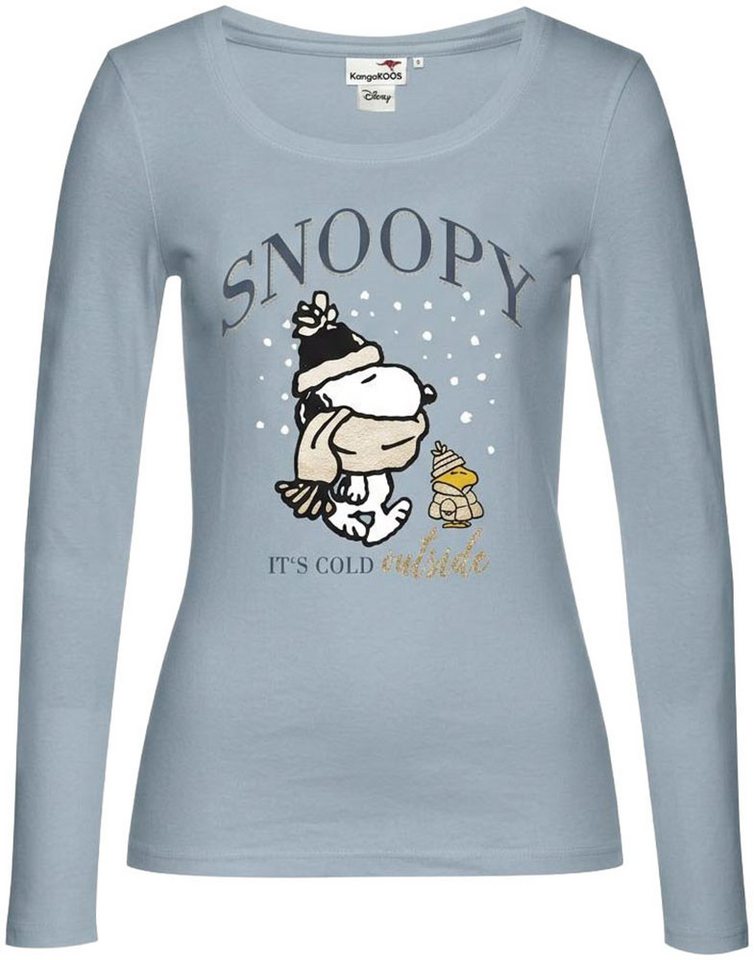 KangaROOS Langarmshirt mit Rundhals, Snoopy, schmale Passform, aus Jersey – Bild 3 von 3