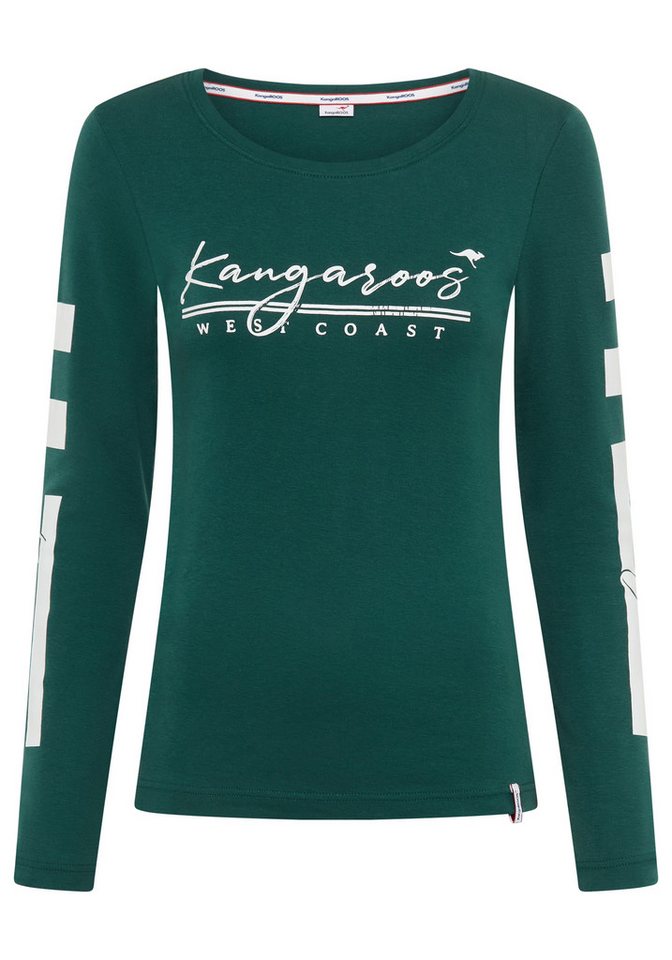 KangaROOS Langarmshirt mit Rundhalsausschnitt, hüftbedeckende Länge, Langarm-Design – Bild 5 von 5