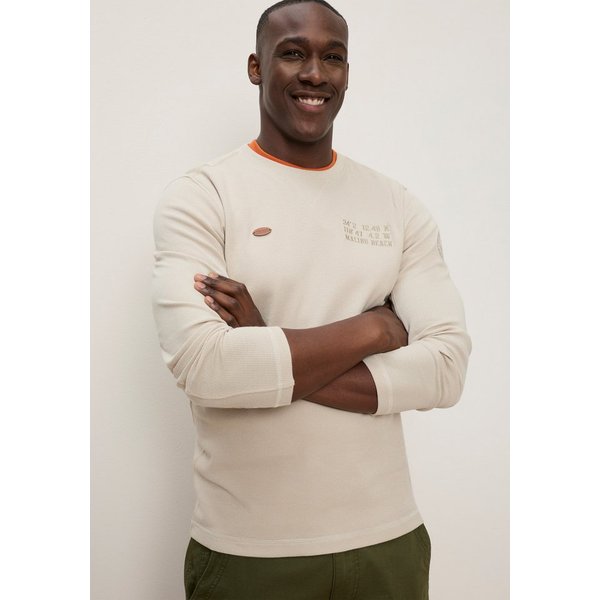 KangaROOS Langarmshirt mit Rundhalsausschnitt, aus Piqué-Material