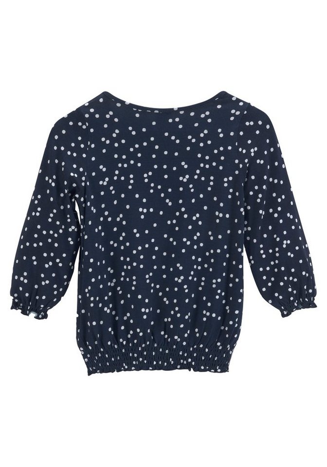KangaROOS Langarmshirt, Viskoseshirt mit 3/4 Arm weite Passform, gepunktetes Design, Rundhalsausschnitt – Bild 5 von 5