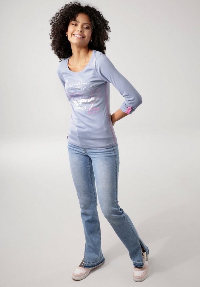 KangaROOS Langarmshirt sehr figurbetonte Passform, aus dehnbarer Rippware – Bild 5 von 5
