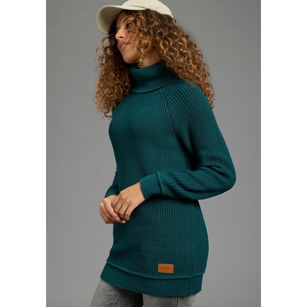 KangaROOS Longpullover mit Rollkragen, figurumspielende Passform, hüftbedeckende Länge