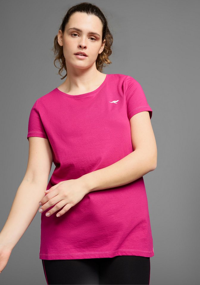 KangaROOS Longshirt (2er-Pack) Kurzarm, figurumschmeichelnde Passform, große Größen – Bild 3 von 5