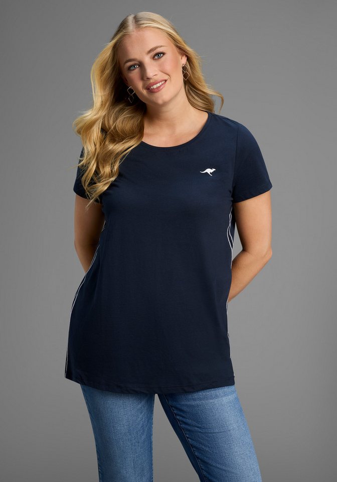KangaROOS Longshirt (2er-Pack) Kurzarm, figurumschmeichelnde Passform, große Größen – Bild 2 von 5