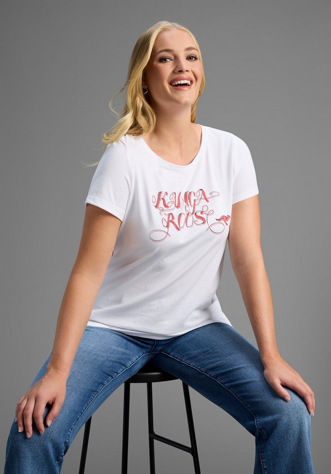 KangaROOS Longshirt (2er-Pack) Kurzarm, figurumschmeichelnde Passform, große Größen – Bild 4 von 5