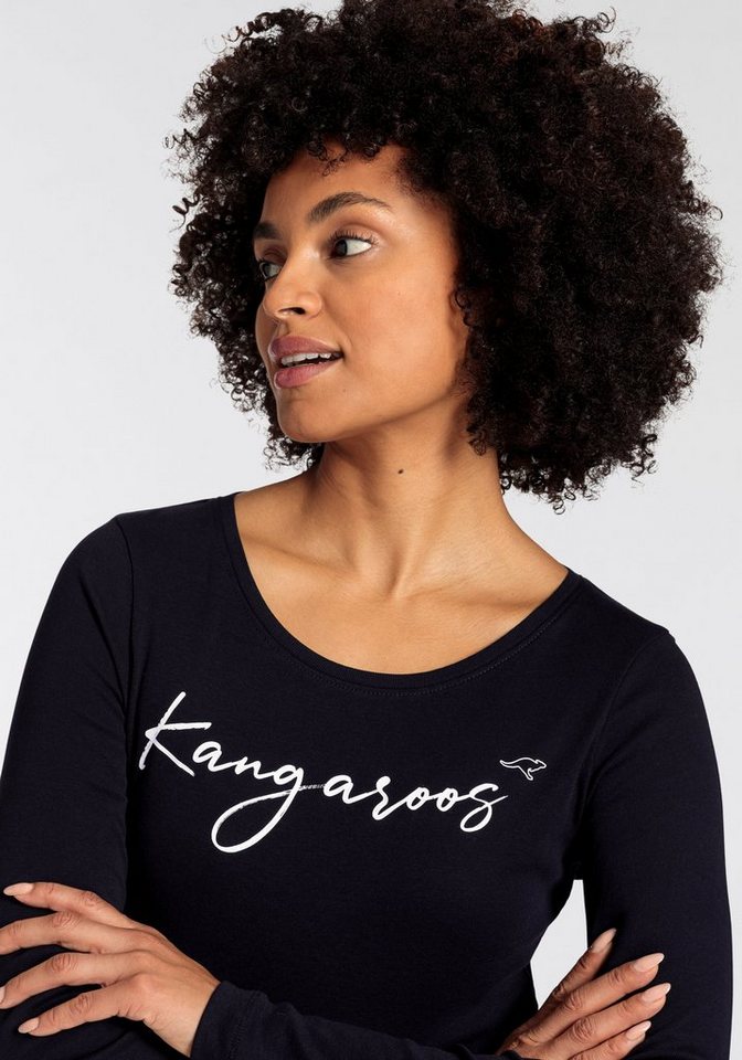 KangaROOS Longsleeve Langarm, sehr figurbetont, aus Rippware, aus 100% Baumwolle – Bild 2 von 5