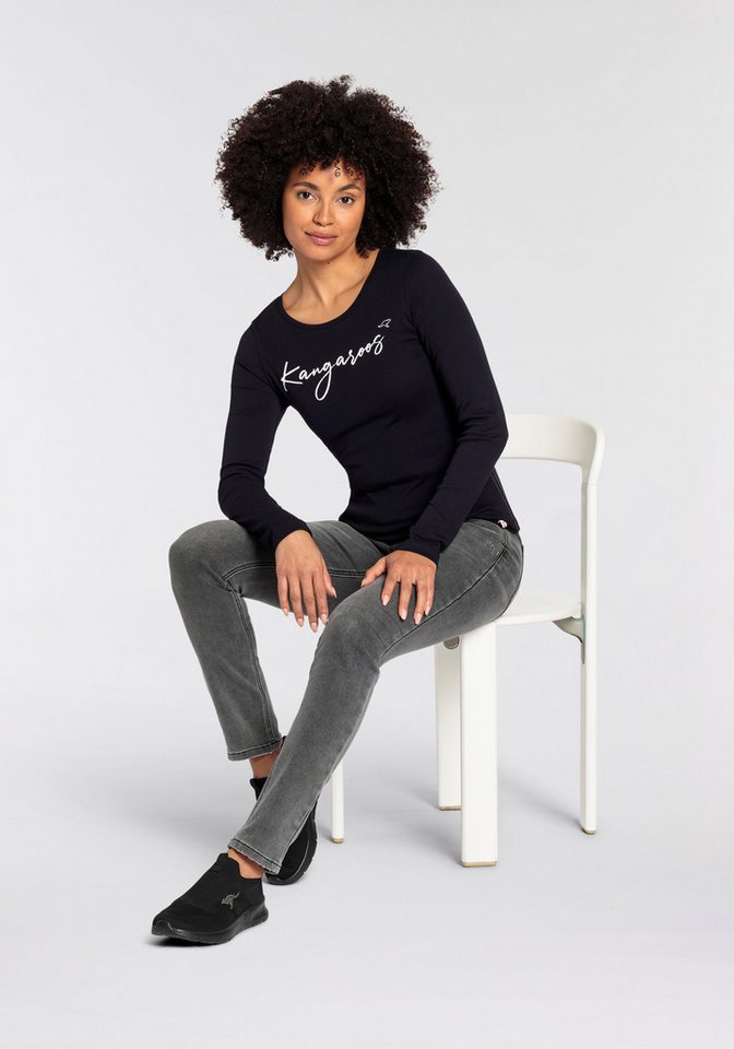 KangaROOS Longsleeve Langarm, sehr figurbetont, aus Rippware, aus 100% Baumwolle – Bild 3 von 5