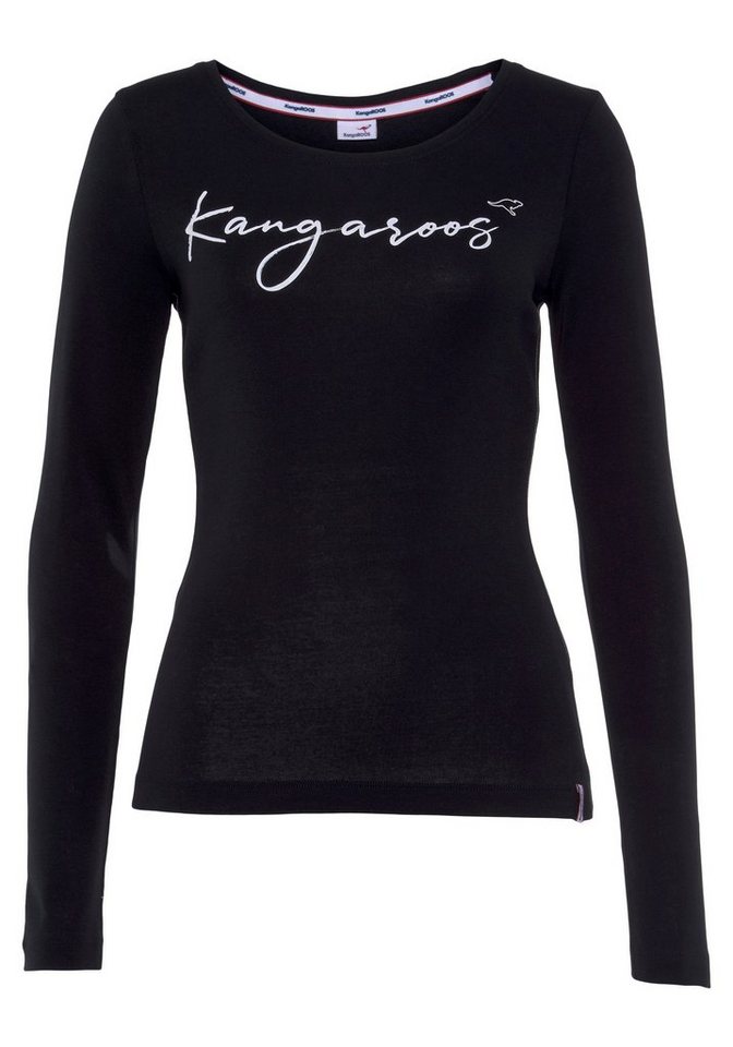 KangaROOS Longsleeve Langarm, sehr figurbetont, aus Rippware, aus 100% Baumwolle – Bild 4 von 5