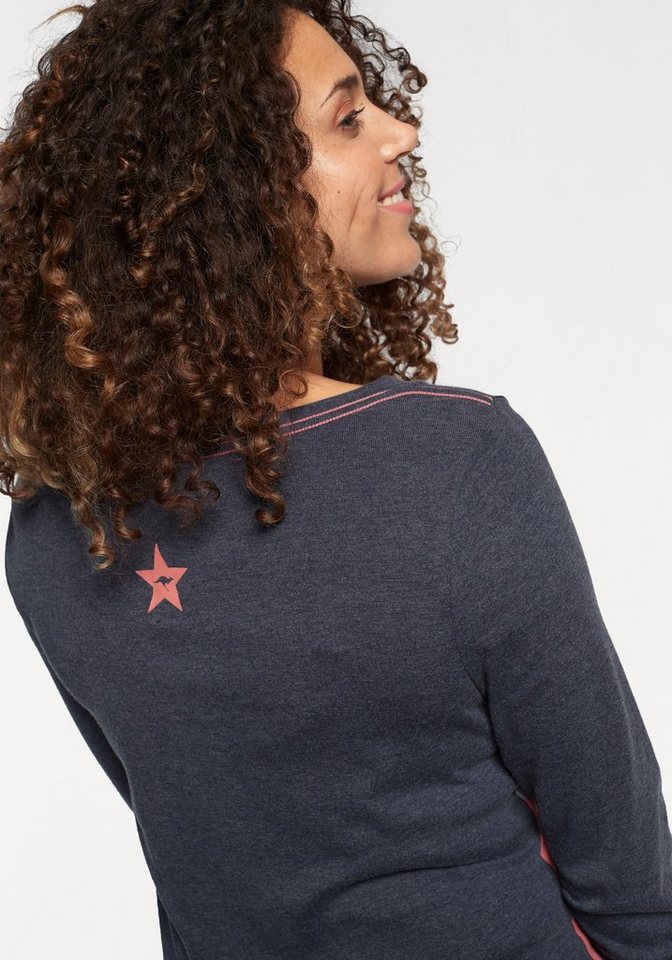KangaROOS Longsleeve Langarm, figurbetonte Passform, unifarben, Rundhalsausschnitt – Bild 3 von 5