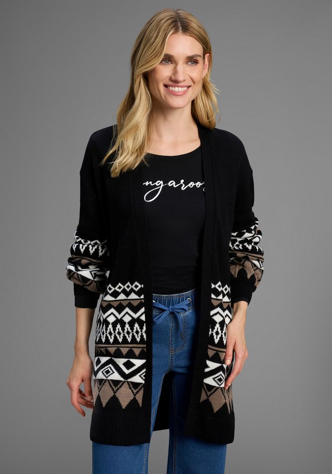 KangaROOS Longstrickjacke lang geschnitten, ohne Verschluss, figurumspielende Passform – Bild 2 von 5