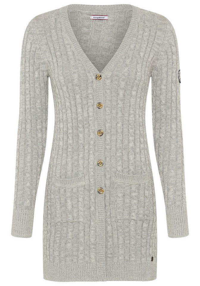 KangaROOS Longstrickjacke mit Knöpfen, po-bedeckende Länge, figurbetonte Passform – Bild 5 von 5