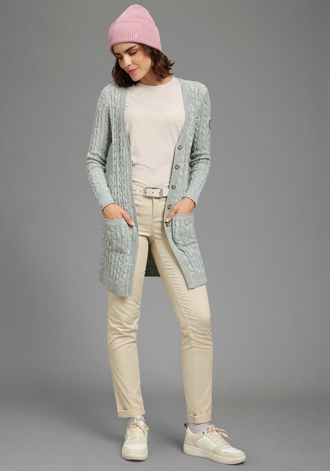 KangaROOS Longstrickjacke mit Knöpfen, po-bedeckende Länge, figurbetonte Passform – Bild 4 von 5