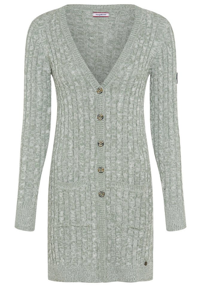 KangaROOS Longstrickjacke mit Knöpfen, po-bedeckende Länge, figurbetonte Passform – Bild 5 von 5