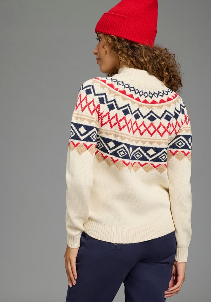 KangaROOS Norwegerpullover hüftbedeckende Länge, figurumspielende Passform – Bild 2 von 5