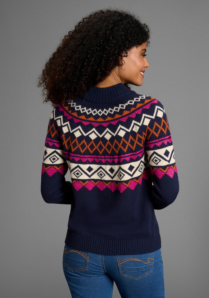 KangaROOS Norwegerpullover hüftbedeckende Länge, figurumspielende Passform – Bild 2 von 5