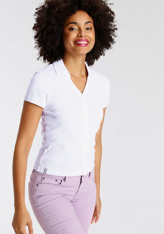 KangaROOS Poloshirt Kurzarm, figurbetonter Schnitt, aus Baumwolle – Bild 2 von 5