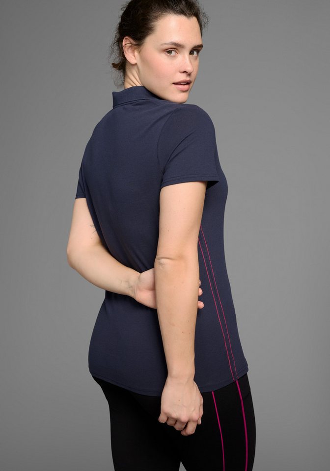 KangaROOS Poloshirt Kurzarm, unifarben, Polokragen, aus Baumwolle, große Größen – Bild 2 von 5