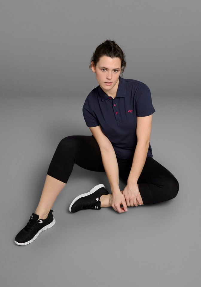 KangaROOS Poloshirt Kurzarm, unifarben, Polokragen, aus Baumwolle, große Größen – Bild 4 von 5