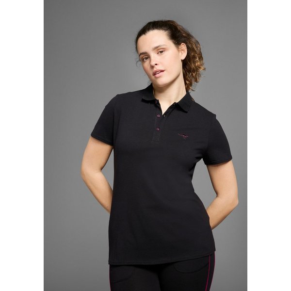 KangaROOS Poloshirt Kurzarm, unifarben, Polokragen, aus Baumwolle, große Größen