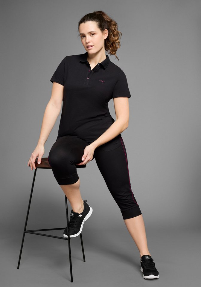 KangaROOS Poloshirt Kurzarm, unifarben, Polokragen, aus Baumwolle, große Größen – Bild 4 von 5
