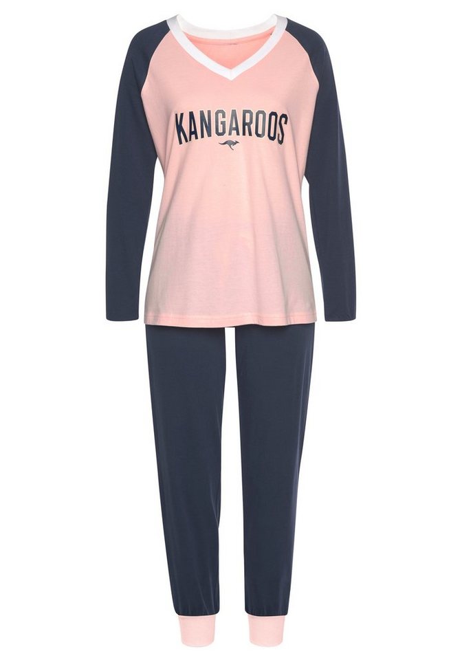 KangaROOS Pyjama (Set, 2 tlg) mit kontrastfarbenen Raglanärmeln – Bild 2 von 5