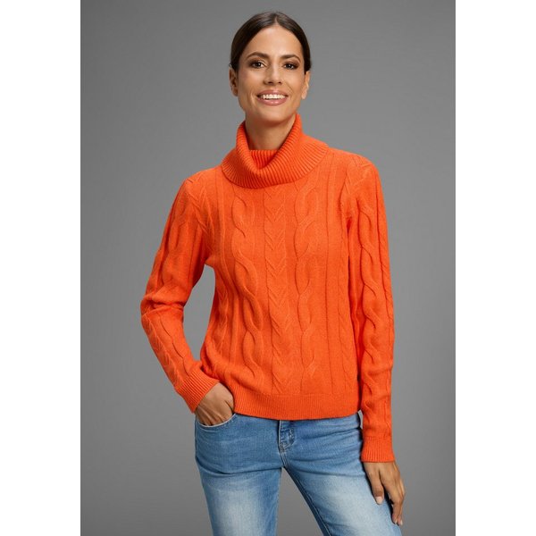 KangaROOS Rollkragenpullover aus Strick, mit lässiger Passform, hüftlange Schnittform