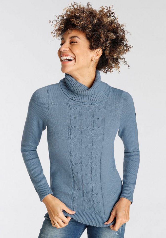 KangaROOS Rollkragenpullover aus Strick, mit hüftbedeckender Länge, figurumspielende Passform – Bild 2 von 5