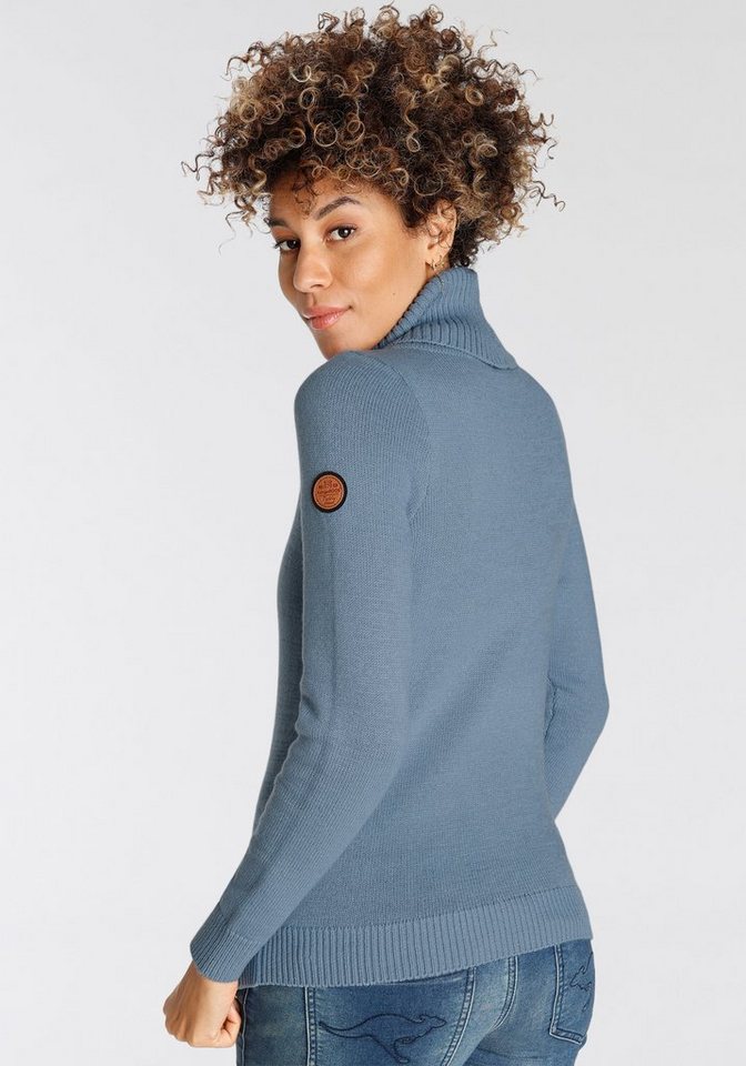 KangaROOS Rollkragenpullover aus Strick, mit hüftbedeckender Länge, figurumspielende Passform – Bild 3 von 5