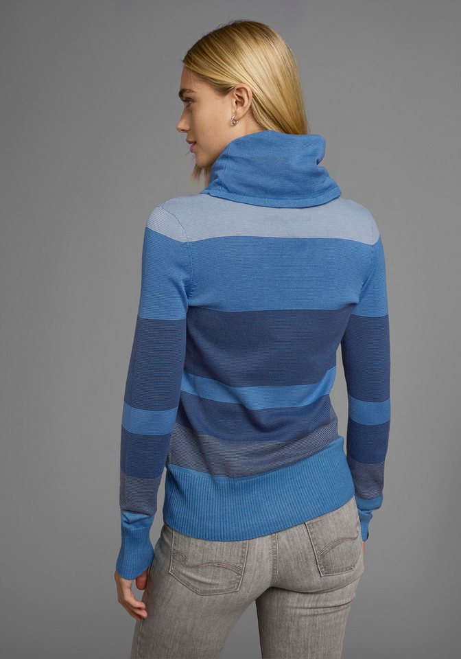 KangaROOS Rollkragenpullover gestreift mit hohem Stehkragen – Bild 4 von 5