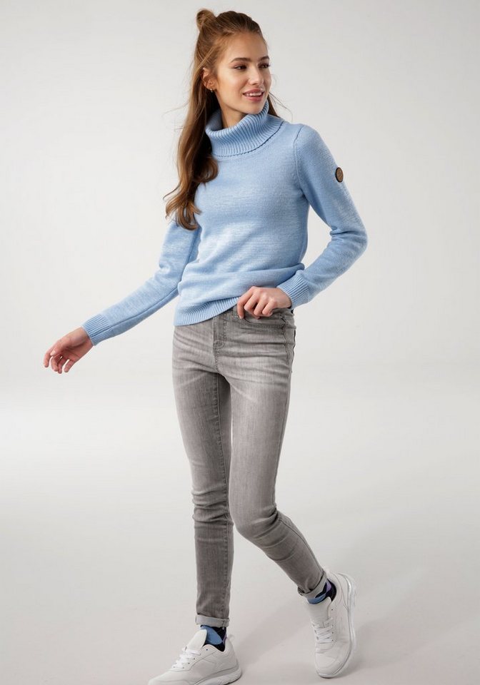 KangaROOS Rollkragenpullover mit Schalkragen, Langarm, Warm & Kuschelig – Bild 4 von 5
