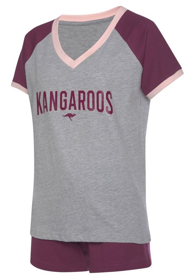 KangaROOS Shorty (Set, 2 tlg) mit kontrastfarbenen Raglanärmeln – Bild 4 von 5