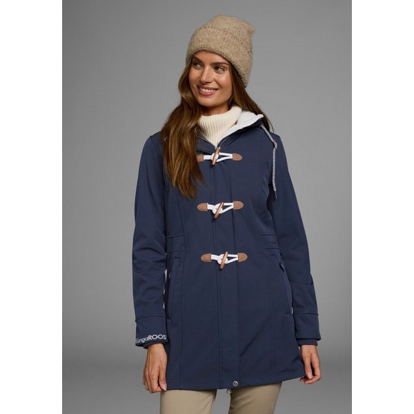 KangaROOS Softshelljacke figurbetonte Passform, normaler Schnitt, mit abnehmbarer Kapuze