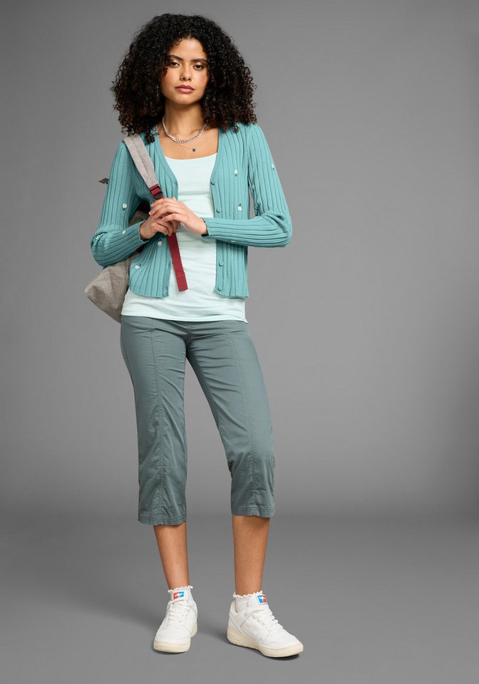 KangaROOS Strickjacke aus Rippstrick mit Stickerei – Bild 4 von 5