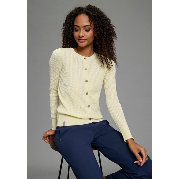 KangaROOS Strickjacke hüftlange Form, figurbetonte Passform, aus Feinstrick und Strick