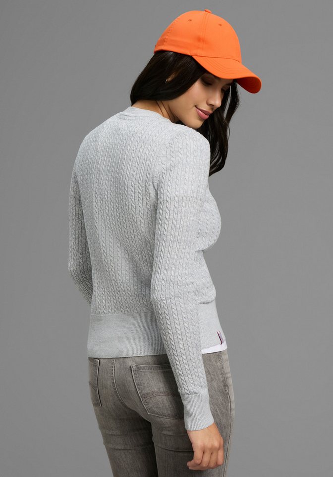 KangaROOS Strickjacke hüftlange Form, figurbetonte Passform, aus Feinstrick und Strick – Bild 2 von 5