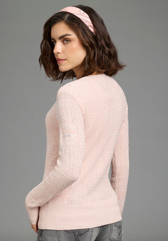 KangaROOS Strickjacke hüftlange Form, figurbetonte Passform, aus Feinstrick und Strick – Bild 2 von 5