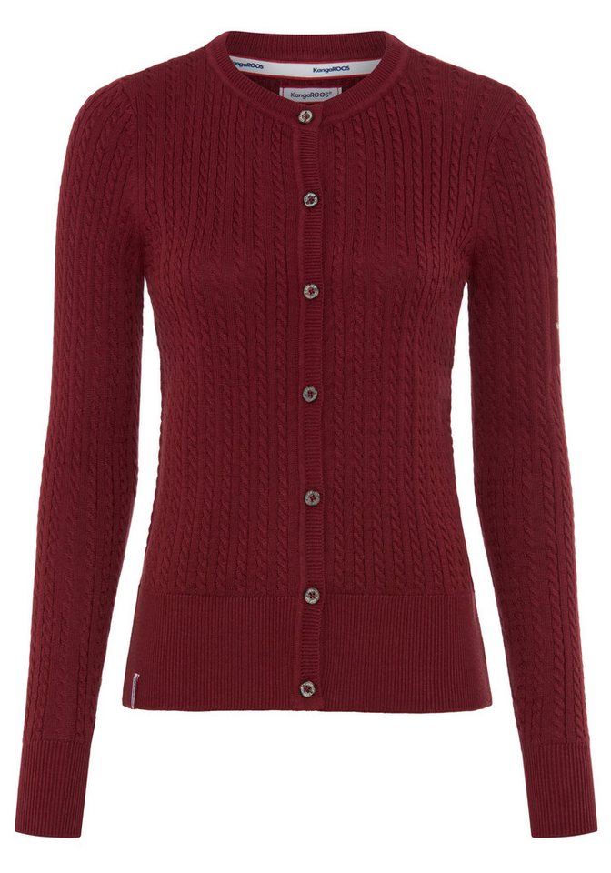 KangaROOS Strickjacke hüftlange Form, figurbetonte Passform, aus Feinstrick und Strick – Bild 5 von 5