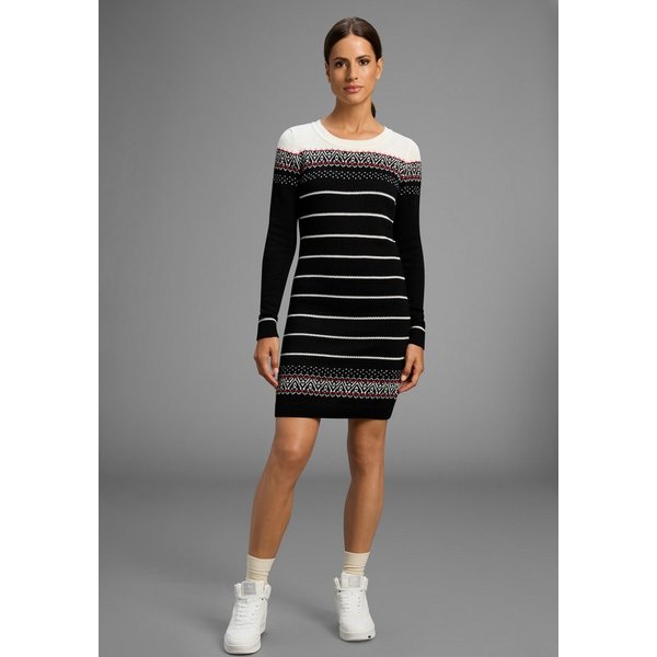 KangaROOS Strickkleid figurbetont, im Norweger-Stil, aus Baumwollmischung, langärmlig
