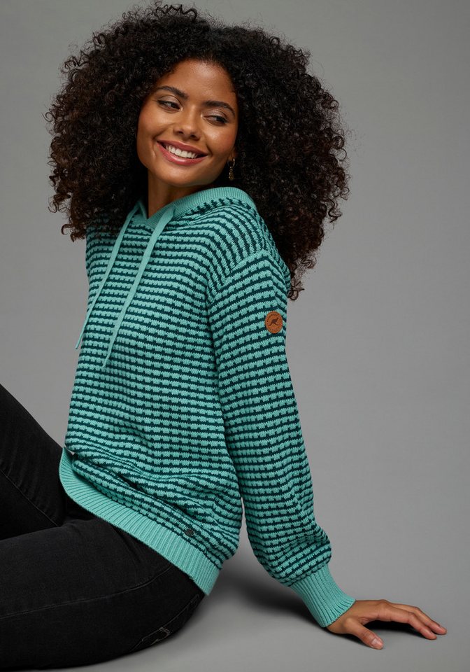 KangaROOS Strickpullover mit Kapuze und Kordelzug, Oversize-Passform, hüftlange Schnittform – Bild 2 von 5