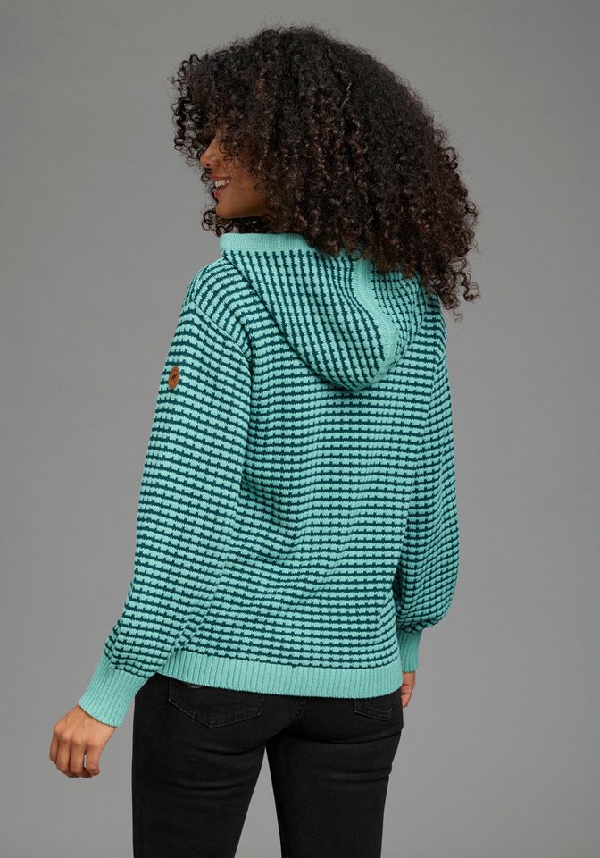 KangaROOS Strickpullover mit Kapuze und Kordelzug, Oversize-Passform, hüftlange Schnittform – Bild 3 von 5