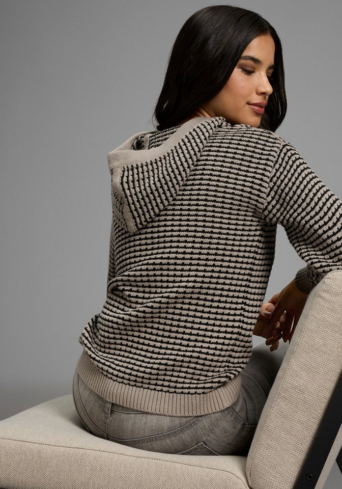 KangaROOS Strickpullover mit Kapuze und Kordelzug, Oversize-Passform, hüftlange Schnittform – Bild 2 von 5