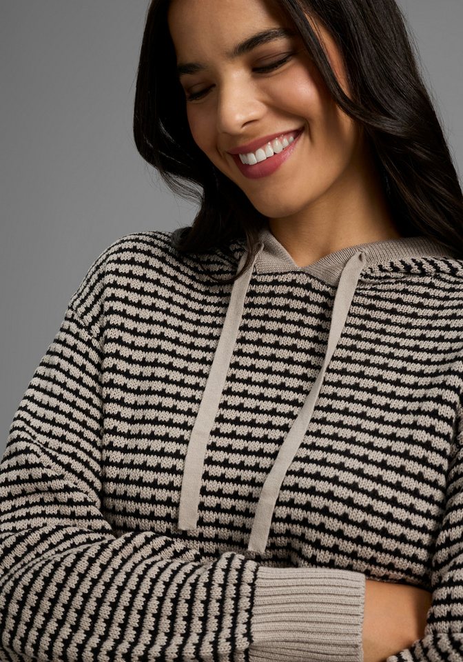 KangaROOS Strickpullover mit Kapuze und Kordelzug, Oversize-Passform, hüftlange Schnittform – Bild 3 von 5