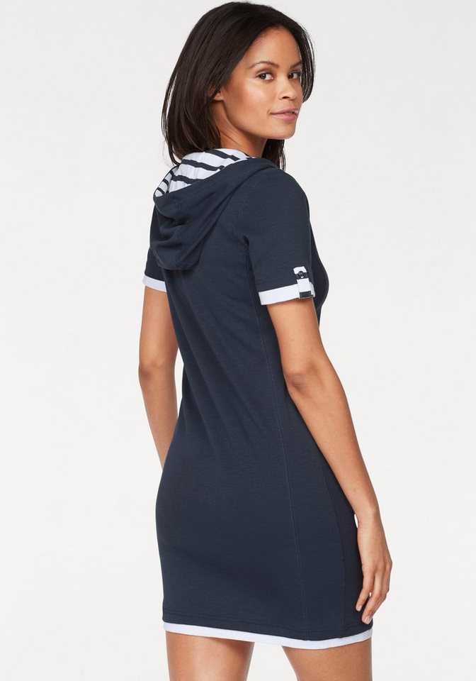 KangaROOS Sweatkleid in Longform, aus Baumwoll-Sweatqualität, mit Kängurutasche – Bild 2 von 5