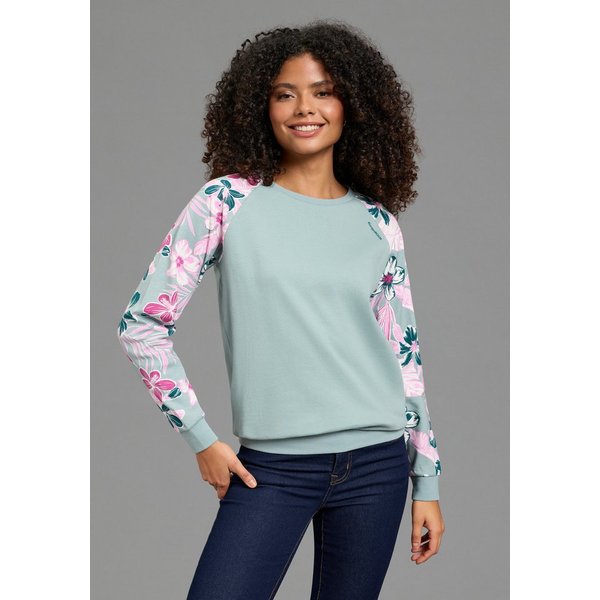 KangaROOS Sweatshirt Ärmel mit Blumendruck