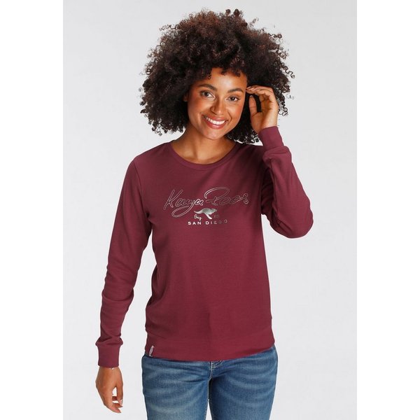 KangaROOS Sweatshirt Langarm, figurumspielende Passform