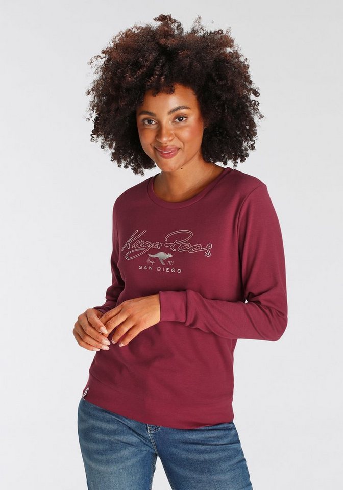 KangaROOS Sweatshirt Langarm, figurumspielende Passform – Bild 2 von 5